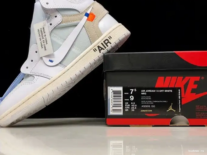 Rep Kickmax Jordan White Air Retro Off-White 1 AQ0818-100 High 0528